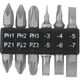 6pc 45mm Double End Bit Set Ph1,2,3 Pz1,2,3 Sl3,4,5,6,7mm